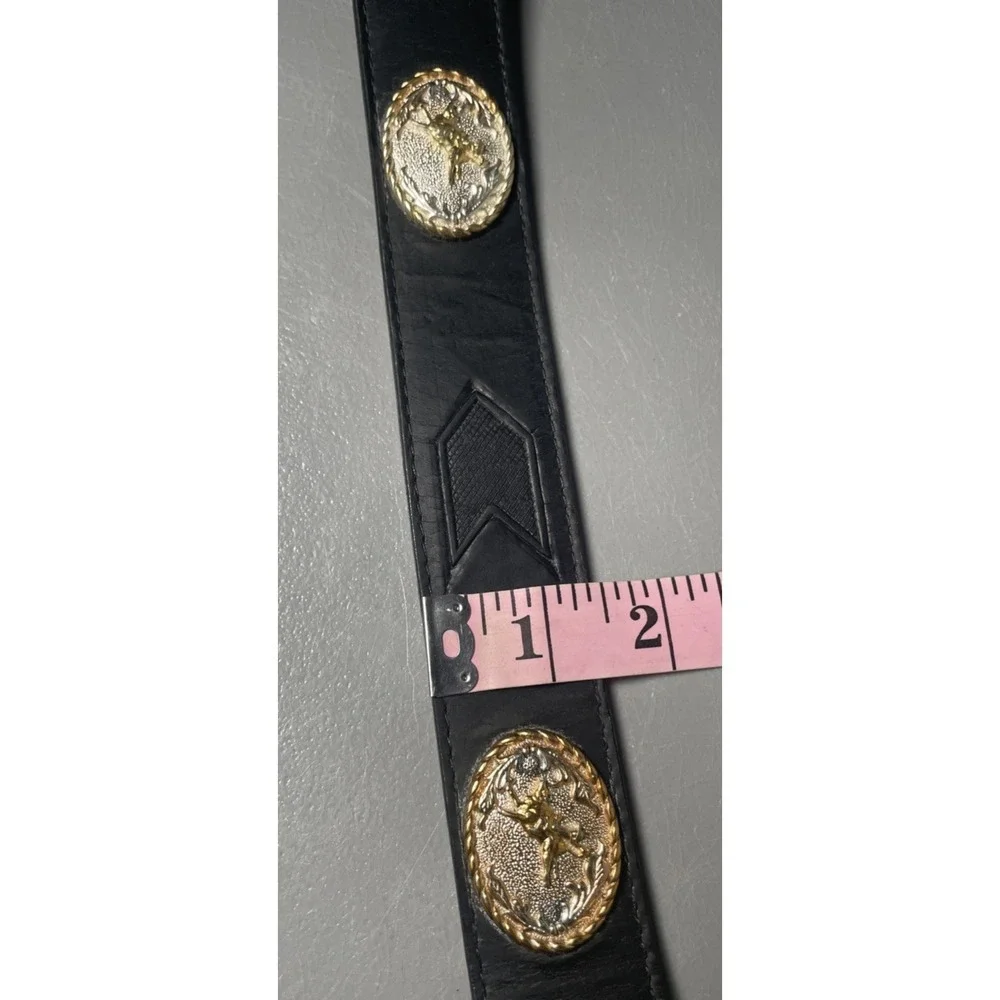 3-D Belt Company Men's Tooled Leather Conchos Western‎ Belt Size 34